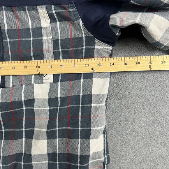 Wrangler ATG Shirt Mens Extra Large Blue Plaid Button Up Outdoor Hiking Pockets - Picture 8 of 9